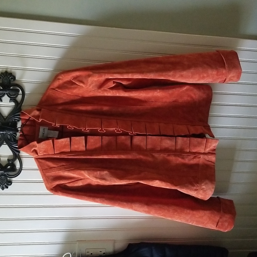 Chico's  Ruffle collared jacket